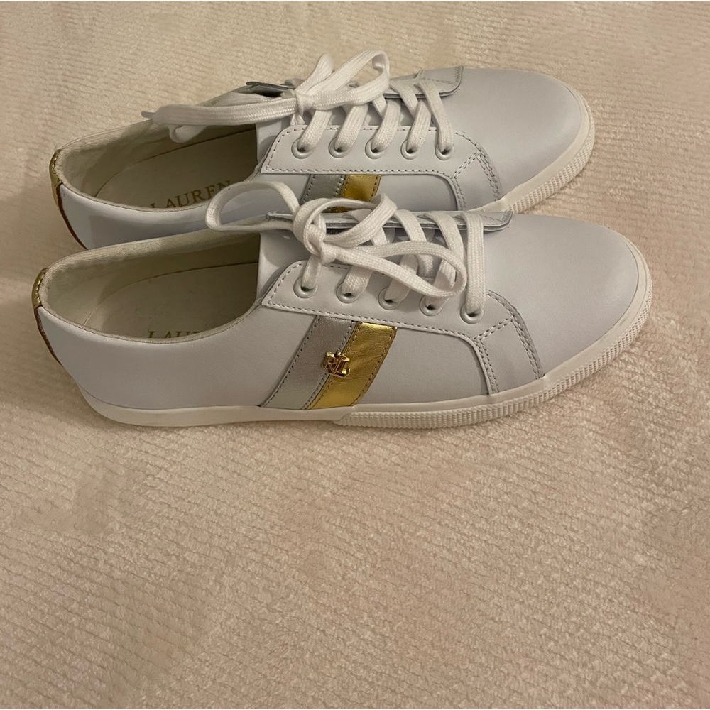 RALPH LAUREN   Janson II Action Leather Sneaker ,size 9